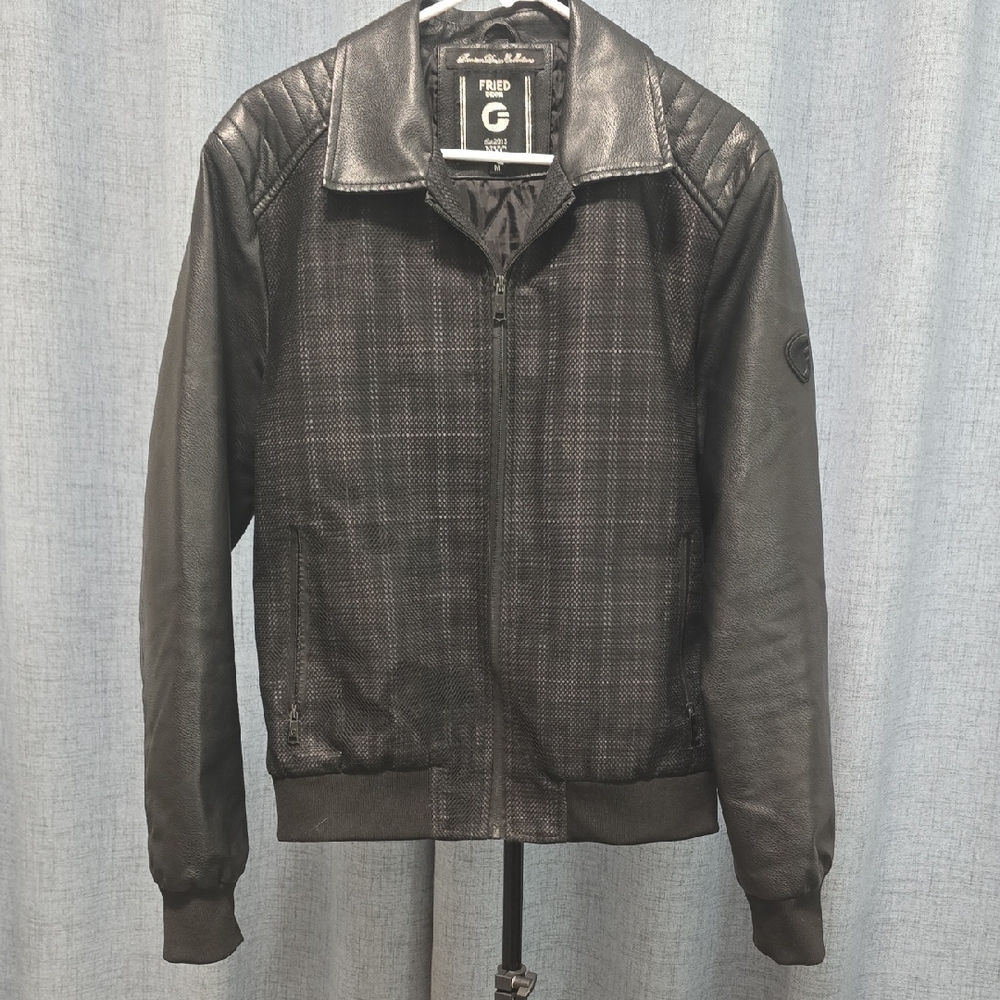 Fried Denim Charcoal and Black Men's Bomber Jacket